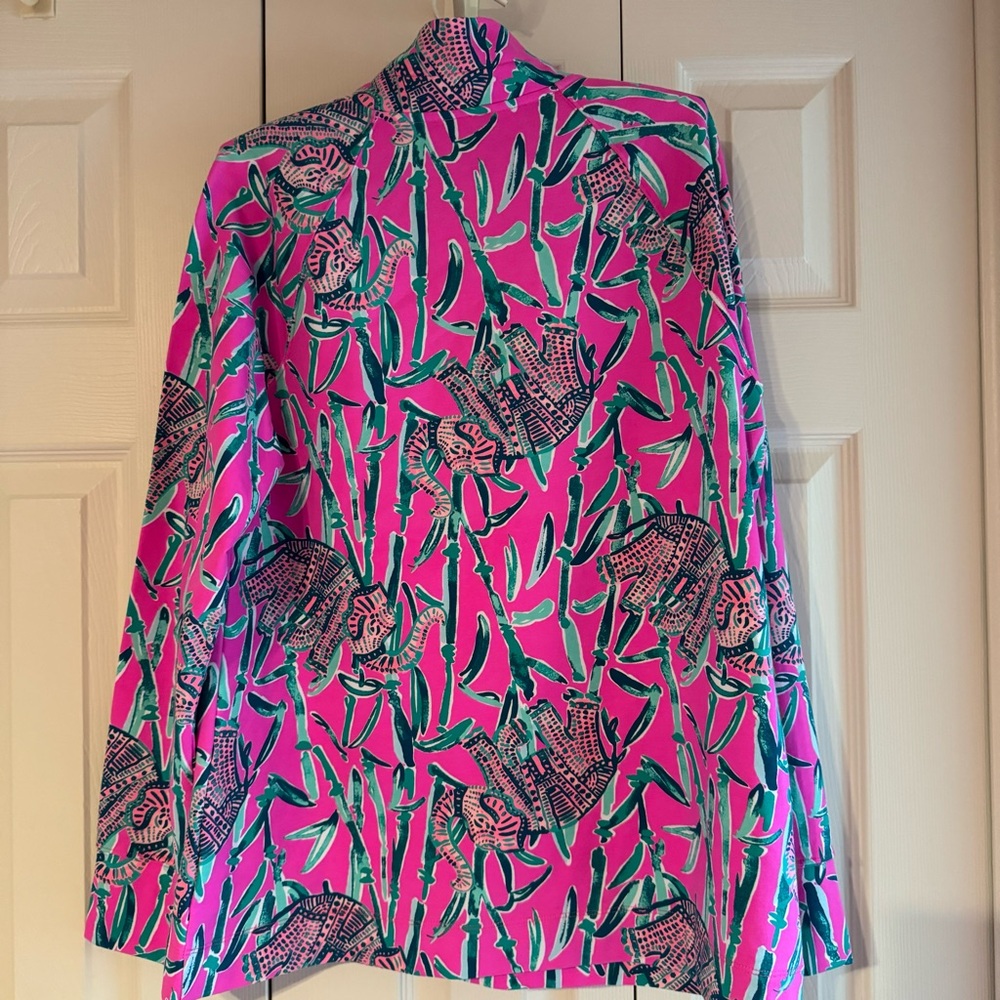 Brand-New LILLY PULITZER SKIPPER POPOVER MANDEVILLA PINK EXTRA LUCKY Sz LARGE - Picture 3 of 12